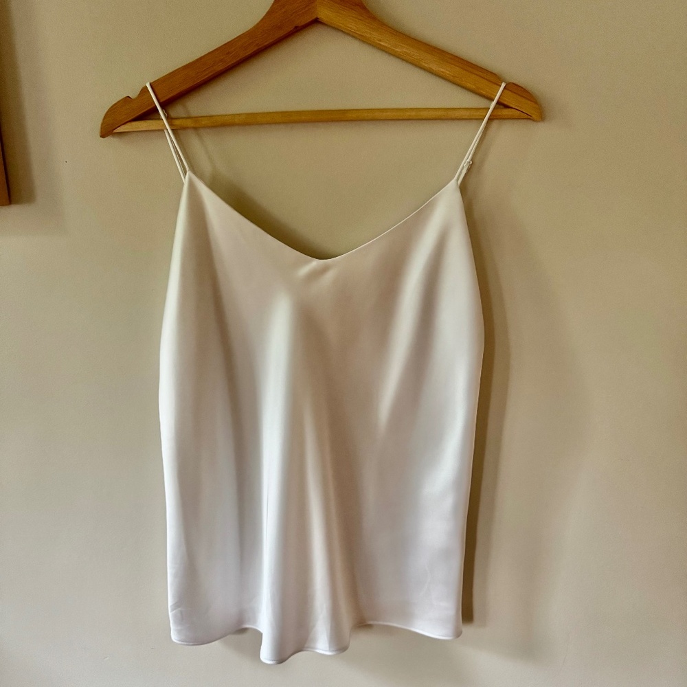 Club Monaco lined white silky top